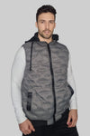 Chaleco Full Grey Relieve con Capucha
