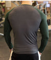 Beisbolera Sport Cuerpo Gris Oscuro Manga Verde Militar