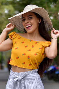 Thumbnail for Crop Top Amarillo de Piñas