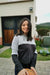 Hoodie Lite Negro con Gris