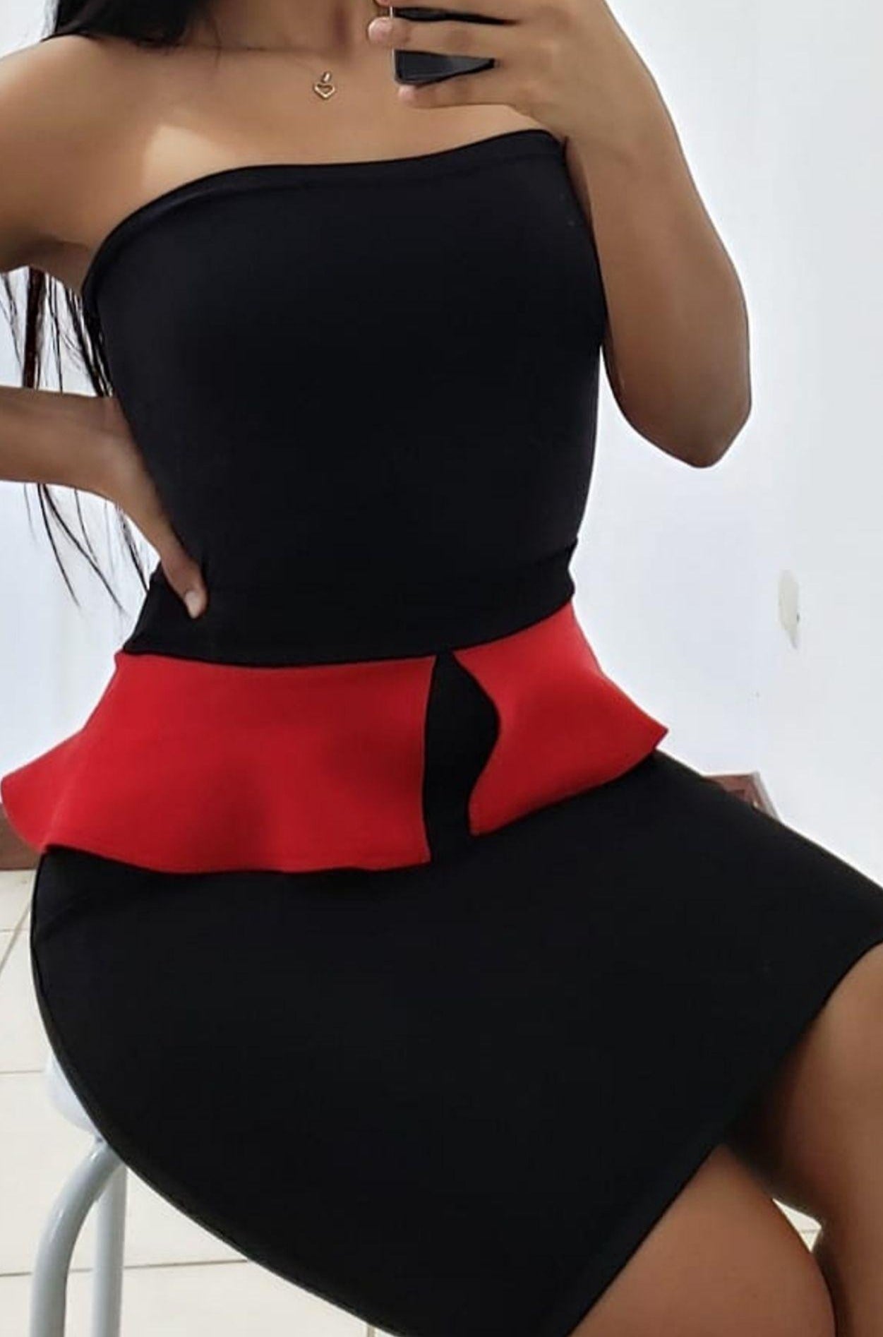 Falda Torerita Negra con Rojo-Dresscode502