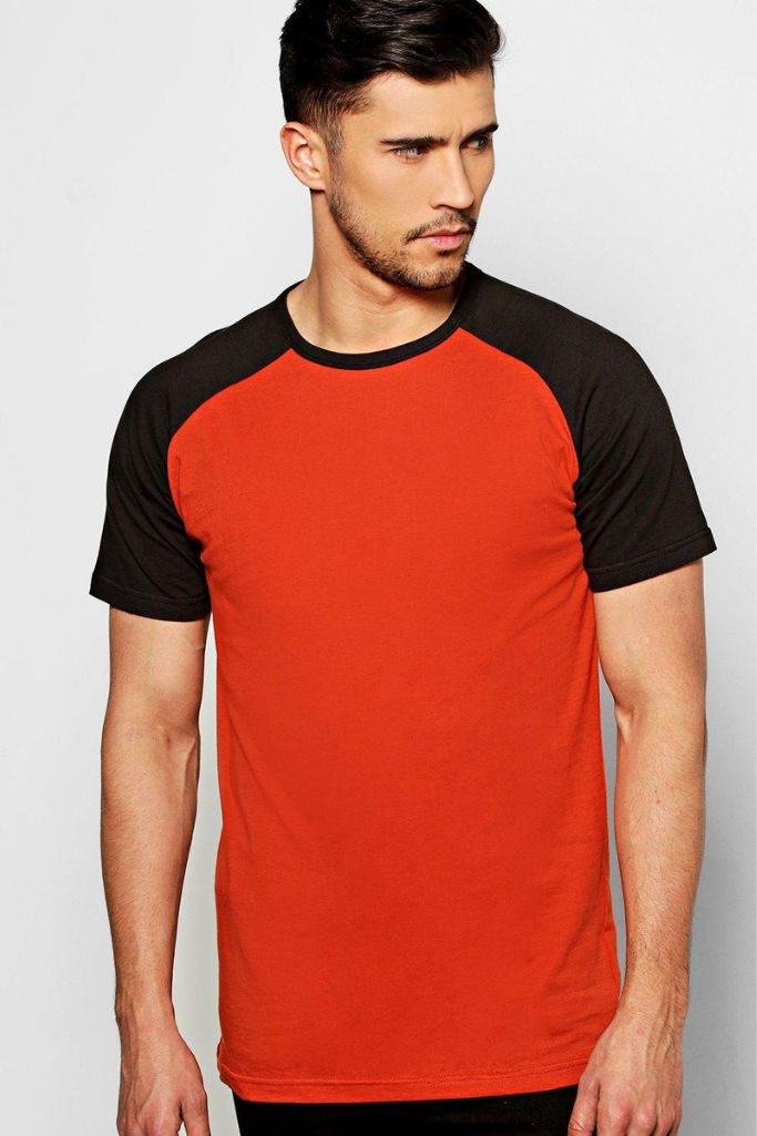 Beisbolera Manga Corta Negra Cuerpo Rojo