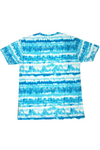 Playera TIE DYE Blanca con Celeste